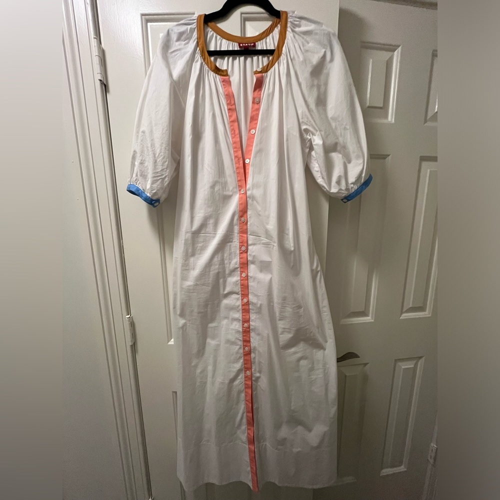 Staud crew neck long dress